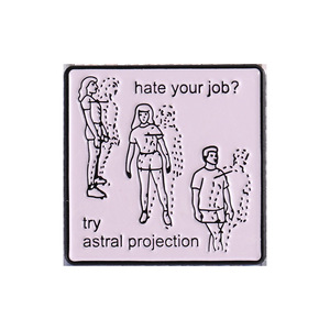 Alfileres de esmalte autodespreciables divertidos de dibujos animados con serigrafía, broches de proyección <span class=keywords><strong>astral</strong></span> listos para enviar, insignias de solapa, alfileres - Product Image 5