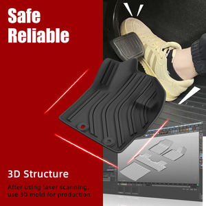 แผ่นรองพื้นรถยนต์คุณภาพสูง กันน้ำ ครบชุด สำหรับรถยนต์ <span class=keywords><strong>Toyota</strong></span> <span class=keywords><strong>Yaris</strong></span> รุ่นที่ 4 ปี 2020-2024 พวงมาลัยขวา (RHD) ผลิตจากวัสดุ TPE 3 มิติ จากตัวแทนจำหน่าย MIPI - Product Image 3