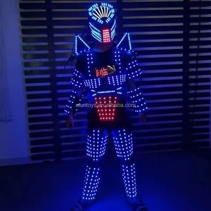 <span class=keywords><strong>Club</strong></span> de nuit carnaval Rave scène fête porter LED Robot costume brillant Performance vêtements fête déguisement danse LED Robot Costume - Product Image 3