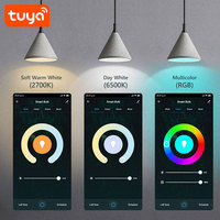 Meilleure ampoule LED intelligente WiFi Tuya RGBCW mini 9W 900LM E27 AC 85-265V avec 16 millions de couleurs, compatible Alexa et Google Assistant PST-WFA19