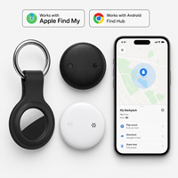 Traceur intelligent Google Find My Device AirTag pour animaux de compagnie, localisateur GPS mondial MFI, pour portefeuille, carte, sac, clés, compatible iOS Android, anti-plastique