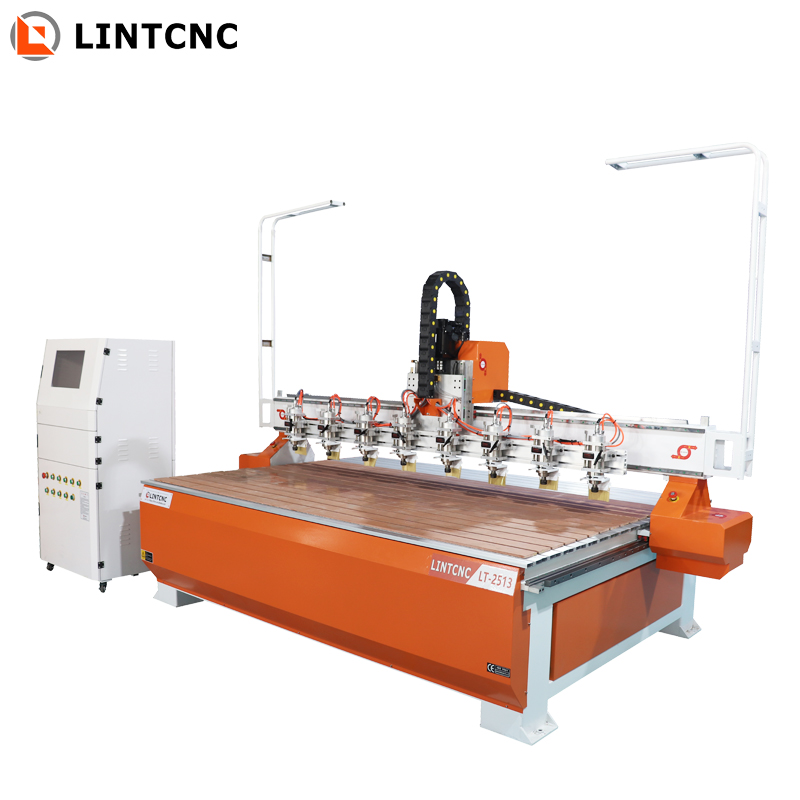 Многошпиндели 1325 2030 2040 деревообрабатывающий станок для резьбы по дереву для рекламного знака, изготовления мебели, шкафов, дверей