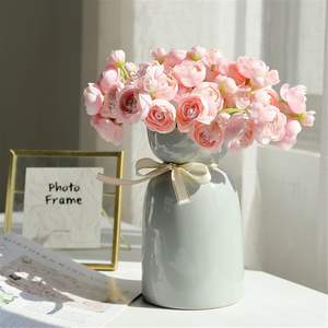 Décoration de table de salon de mariage en céramique <span class=keywords><strong>simple</strong></span> et moderne Vase d'arrangement de fleurs séchées pour bureau chambre à coucher - Product Image 3