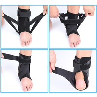 Attelle de cheville réglable avec trous de ventilation pour hommes et femmes, support stabilisateur respirant avec fermeture auto-agrippante pour la course et le fitness