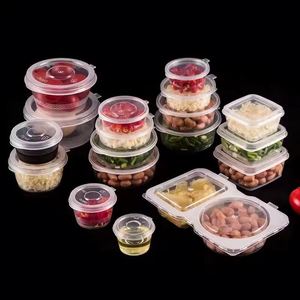 Gobelet jetable transparent pour sauce, 4 oz, 5,5 oz, 6 oz, avec couvercle en plastique - Product Image 1