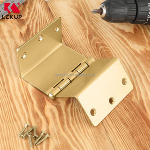 Charnières de <span class=keywords><strong>porte</strong></span> à mortaise complète dorées, charnières de <span class=keywords><strong>porte</strong></span> extensibles de 3,5 po, charnières de <span class=keywords><strong>porte</strong></span> robustes en acier inoxydable avec coin arrondi de 1/4'' - Product Image 5