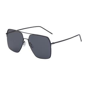 Lunettes de soleil polarisées carrées Dl-B18089 pour hommes, monture en métal, protection UV400, classe 2, pare-soleil, couleur noire - Product Image 4
