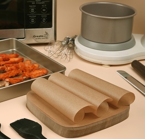 Venta al por mayor tamaño personalizado resistente al calor redondo antiadherente barbacoa <span class=keywords><strong>carne</strong></span> papel <span class=keywords><strong>freidora</strong></span> <span class=keywords><strong>de</strong></span> <span class=keywords><strong>aire</strong></span> pergamino papel absorbente para barbacoa - Product Image 5
