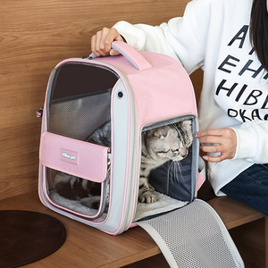 Large Capacity Portable <b>Cat</b> <b>Backpack</b> with Zipper Closure Breathable Hot Selling Pet Carrier Bag Custom Color Logo Foldable - Product Image 5
