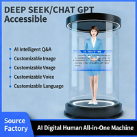 Terminal de réception intelligent holographique numérique avec assistant vocal pour banques, hôtels et établissements d'éducation