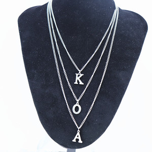 Gargantilla de tres capas con estilo, cadena de joyería negra, señal de miembros de la sociedad del Club, Alfa Sorority, letras griegas, collares <span class=keywords><strong>KOA</strong></span> - Product Image 5