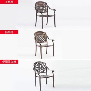 Ensemble table et chaises de style européen en alliage d'aluminium moulé pour extérieur, démontable et assemblable, pour jardin, cour, balcon, 4 places - Product Image 5