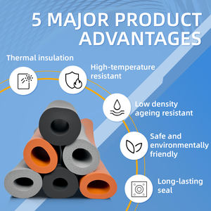 Precio de fábrica, aislamiento cerrado, polietileno, suave, termorretráctil, papel de aluminio revestido, tubo de espuma de goma, resistente al fuego, resistente al agua - Product Image 6
