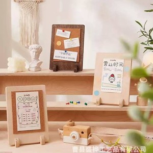 Wooden Desktop <b>Message</b> <b>Board</b> Rectangle Freestanding Minimalist Design For Decorative Use Single Piece Package - Product Image 1