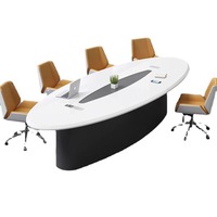 Ensemble de bureau de salle de conférence, mobilier de bureau moderne et minimaliste avec table de conférence et chaises robustes pour usage commercial