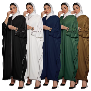 <span class=keywords><strong>Abaya</strong></span> Musulmana per Donne, <span class=keywords><strong>Vestito</strong></span> Lungo a Maniche Lunghe, Caftano <span class=keywords><strong>Arabo</strong></span>, Cardigan Aperto sul Davanti, Abito Islamico Casual Stile Dubai - Product Image 1