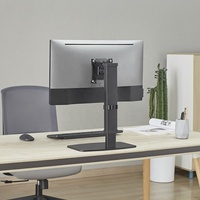 Support de moniteur de bureau vertical autoportant en acier, réglable en hauteur, petit modèle, vente en gros OEM ODM