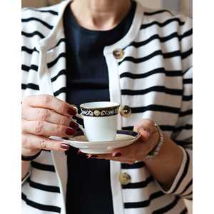 Service à expresso Richard Ginori Museo 12 tasses en porcelaine avec décorations coquillages 0g pour hôtels - Product Image 2