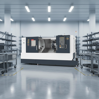 Centre de tournage CNC compact à banc incliné de haute précision, système Fanuc, pour découpe automatique de métaux, directement de l'usine automobile