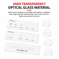 Graduated Optical Glass Microscope Calibration Slide for Laboratory Metrology and Imaging System Verification