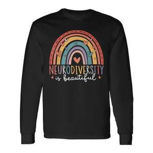 Camiseta de manga larga Neurodiversity Is Beautiful, mes de concienciación sobre el autismo y el TDAH - Product Image 1