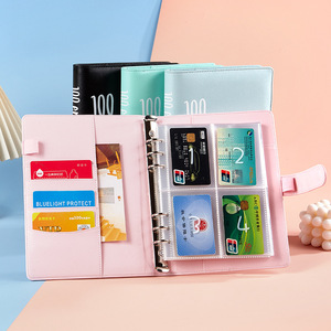 Nouveau 100 enveloppe d'économies défi A5 Budget classeur défis porte-carte pu cuir classeur planificateur cahier pour économiser de l'argent - Product Image 4
