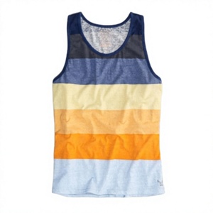 Custom All Over Print <b>Men</b> 100 Cotton Tank Top Vest Pocket Badge Casual Sleeveless <b>Singlet</b> Summer Gym Wear Wholesale Bulk - Product Image 1
