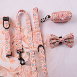 Conjunto de correa de <span class=keywords><strong>collar</strong></span> de perro de nuevo estilo 2025 con gancho de Metal acolchado de neopreno suave duradero fuerte logotipo personalizado conjunto de correa de perro - Product Image 5