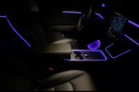 Lumière ambiante gravée au laser pour Tesla Model 3/Model Y 2021-2022 Éclairage ambiant intérieur de voiture amélioré