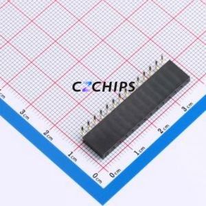 HC-PM254-8.5H-1x14PW Pin Socket Bent Lead Through Hole,P=2.54mm Connector 1x14P 2.54mm Square Hole Right Angle Insert - Product Image 1