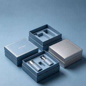 FX Wholesale Eco-Friendly Biodegradable Two Piece Rigid Gift <b>Box</b> Custom Branding Packaging Rings <b>Earrings</b> Lipstick Cream Perfume - Product Image 6