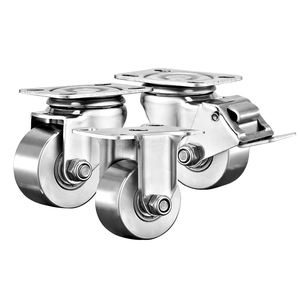 2 "<span class=keywords><strong>Light</strong></span> <span class=keywords><strong>Duty</strong></span> Low Gravity Kleine PA/TPR/Massivstahl-Lenk rollen Edelstahl-Industrie wagenräder Rolle - Product Image 3