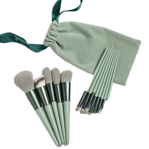 Soft Synthetic Hair Makeup Brush Set Private Label Powder Blush Eyebrow Brushes with Bag - Product Image 1