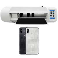 Protector de pantalla para teléfonos inteligentes, película trasera con patrón de fibra de carbono para máquina de corte, plóter