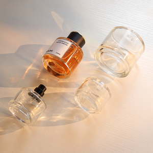 Frasco de Perfume Cilíndrico de Lujo de 30ml con Fondo Grueso, Botella de Perfume de Vidrio de 50ml, Envase Pulverizador de Vidrio Vacío para Perfume con Tapa - Product Image 3