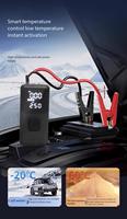 Starter lompat darurat pintar 120W, 4-dalam-1 12V 6000mAh portabel baterai listrik ABS penguat mobil ban LED Mini