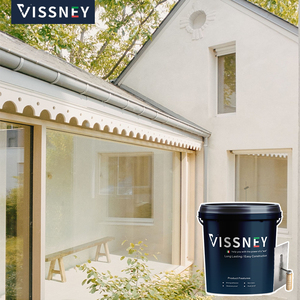 Revêtement liquide Vissney effet pierre acrylique, couleur granit, imperméable et ignifuge, application par pulvérisation pour murs de jardin, haute performance - Product Image 3