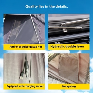 <span class=keywords><strong>Tente</strong></span> de voiture triangulaire en alliage d'aluminium <span class=keywords><strong>pour</strong></span> 2 à 3 personnes SUV en forme de Z, accessoire de camping extérieur à quatre coins <span class=keywords><strong>pour</strong></span> camionnette <span class=keywords><strong>pour</strong></span> PAO Tacoma - Product Image 2