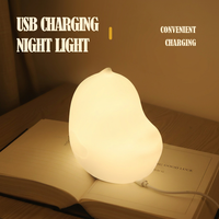 Lampe Bébé en Silicone Lapin et Canard Mignons, Vente en Gros, Contrôle Tactile, Capteur Tactile, Lumière LED, Rechargeable USB, Veilleuse en Silicone, Vente en Gros