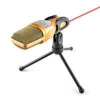 Micrófono de condensador profesional para PC, ordenador portátil, grabación, estudio, cantar, retransmisión de juegos, SF-666, 3,5 MM