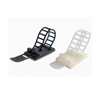 Pince de fixation de la base de fixation du fil et du câble réglable auto-adhésive en nylon plastique