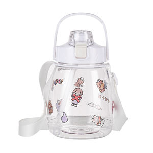 Botella de <span class=keywords><strong>agua</strong></span> grande de plástico portátil y bonita de 1300ml con pajita, <span class=keywords><strong>el</strong></span> mango <span class=keywords><strong>se</strong></span> <span class=keywords><strong>puede</strong></span> utilizar como soporte para teléfono - Product Image 6