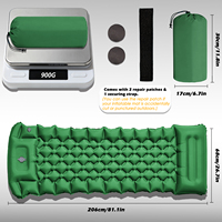 Matelas de camping gonflable ultraléger avec pompe à pied intégrée, oreiller, matelas pneumatique imperméable pour la randonnée