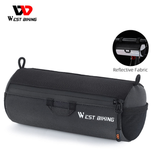Sac de guidon de vélo WEST BIKING 1L rond avec sangle en caoutchouc pour VTT, sacoche de tube de vélo pour voyage en VTT - Product Image 2