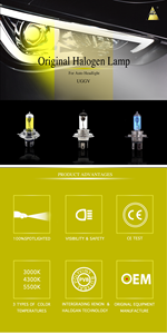 Ampoule halogène UGGV H4 24V 55W en verre de quartz, angle de faisceau de 360°, 3000K, remplacement de phare standard, lampe automobile haute luminosité - Product Image 6