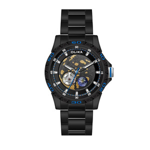 Montre mécanique automatique de luxe pour homme, grand cadran de 45 mm, étanche, avec bracelet de 22 mm, affichage à aiguilles, A70 ajouré - Product Image 3