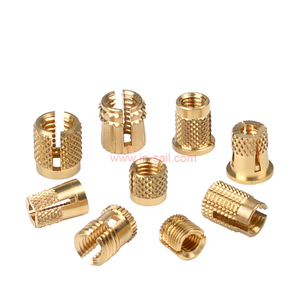 10-24 10-32 nhà máy cung cấp giá bán buôn Brass <span class=keywords><strong>Threaded</strong></span> chèn Nuts mở rộng có khía Nut đồ nội thất bu lông - Product Image 6