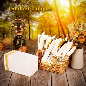 Serviettes <span class=keywords><strong>en</strong></span> <span class=keywords><strong>papier</strong></span> non tissé Airlaid écologiques personnalisées à 2 plis, super absorbantes, douces, pour dîner, style sac - Product Image 6