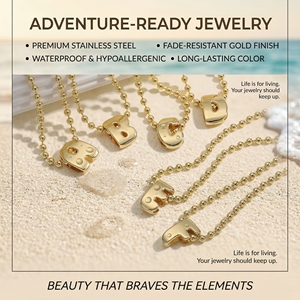 Collana <span class=keywords><strong>con</strong></span> Ciondolo Personalizzato in Acciaio Inossidabile <span class=keywords><strong>con</strong></span> 26 Lettere, Impermeabile, Ipoallergenico, Placcato Oro PVD, Gioiello <span class=keywords><strong>con</strong></span> <span class=keywords><strong>Iniziale</strong></span> - Product Image 4