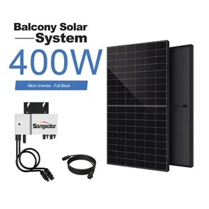 高容量定制多晶阳台太阳能电池板系统110v-240v 300w 400W阳台太阳能电池板